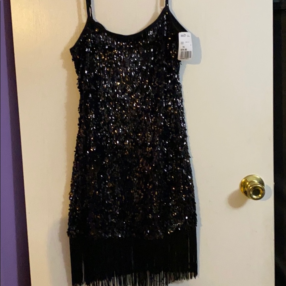 NWT-Black Sequin dress
